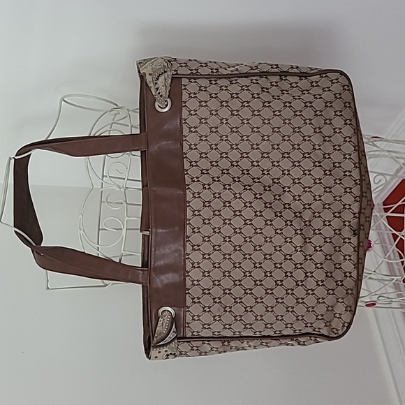 Chadwick's Satchel Purse Tote Brown Nylon New - Picture 6 of 6